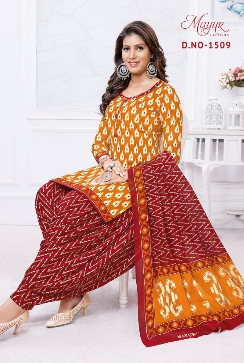 Mayur Ikkat Vol 15 Wholesale Cotton Dress Material