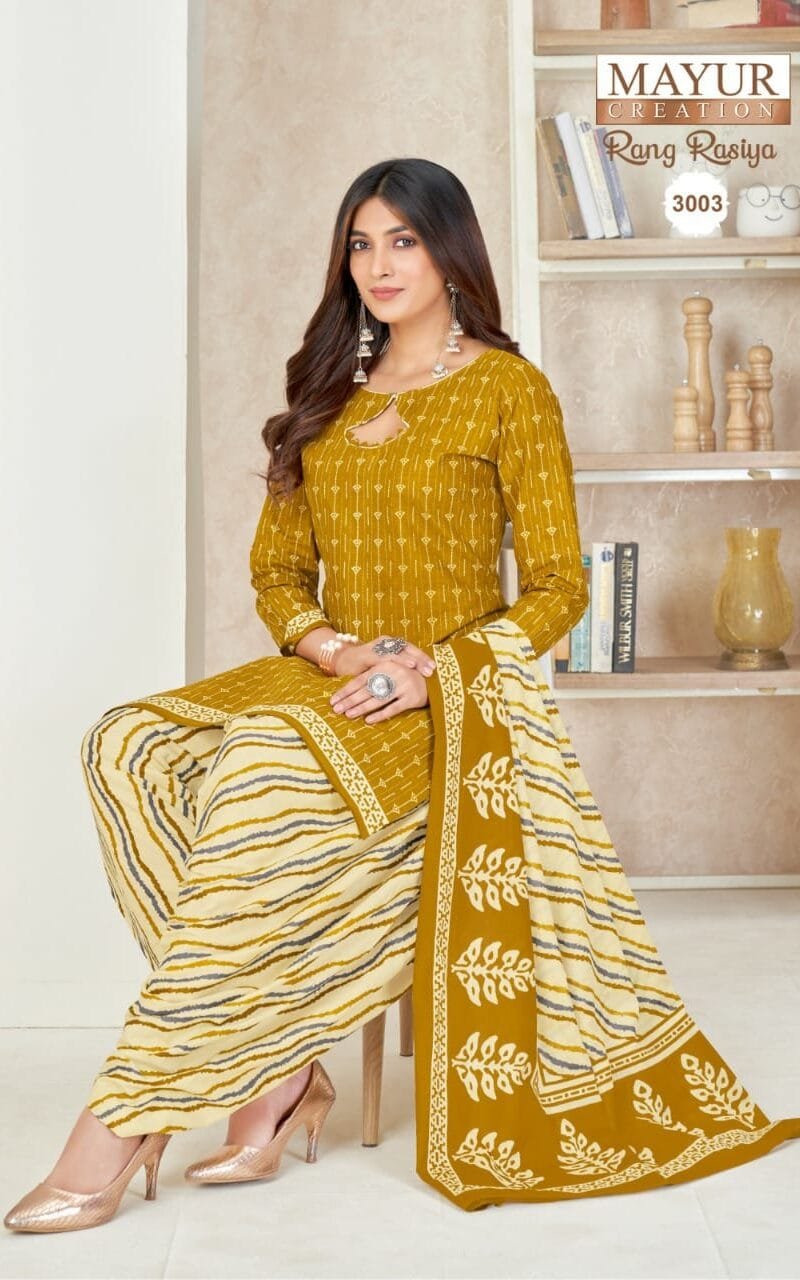 Mayur Rang Rasiya Vol 3 Wholesale Cotton Dress Material
