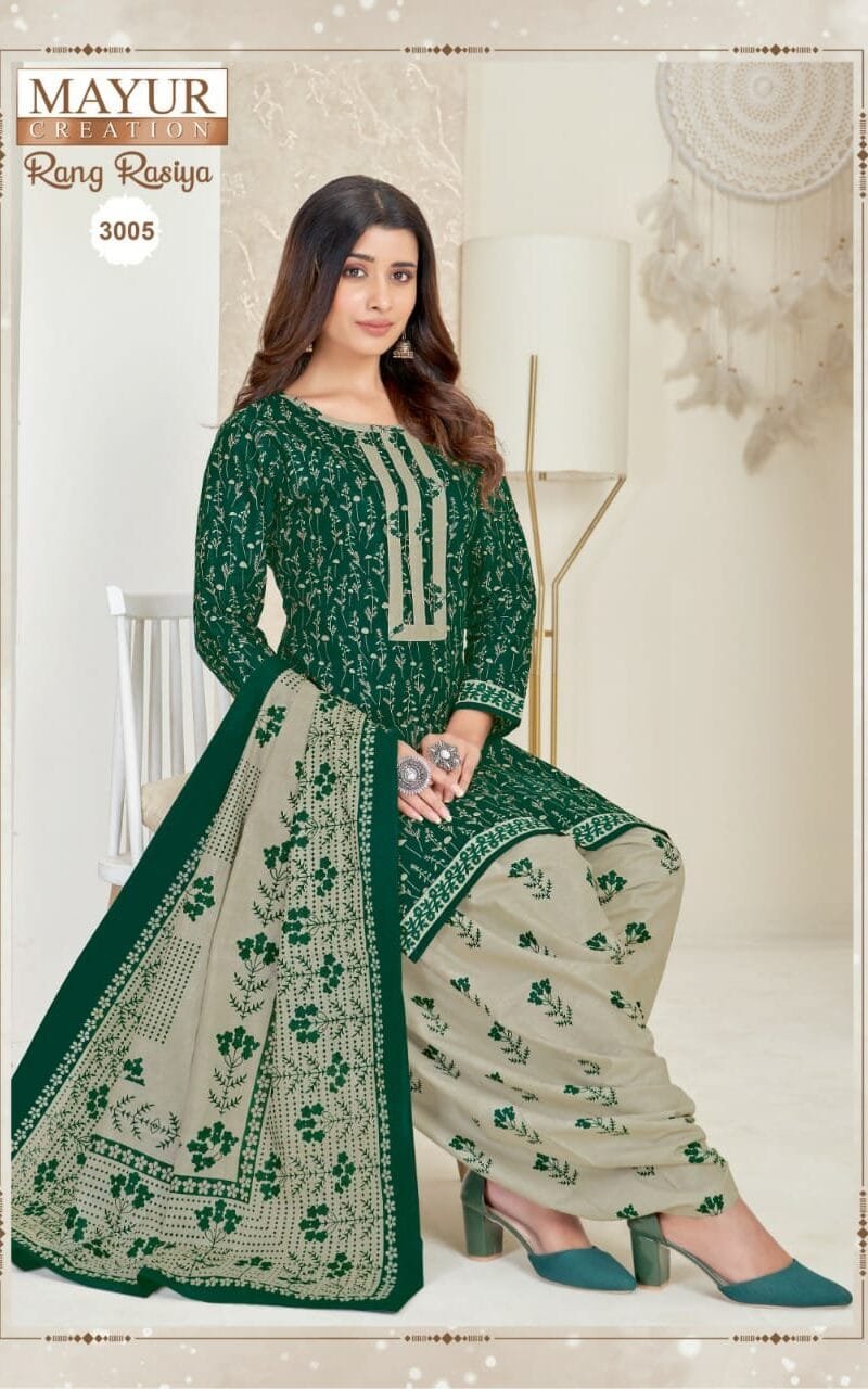 Mayur Rang Rasiya Vol 3 Wholesale Cotton Dress Material