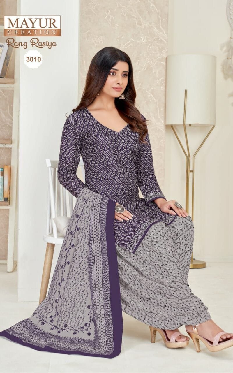 Mayur Rang Rasiya Vol 3 Wholesale Cotton Dress Material