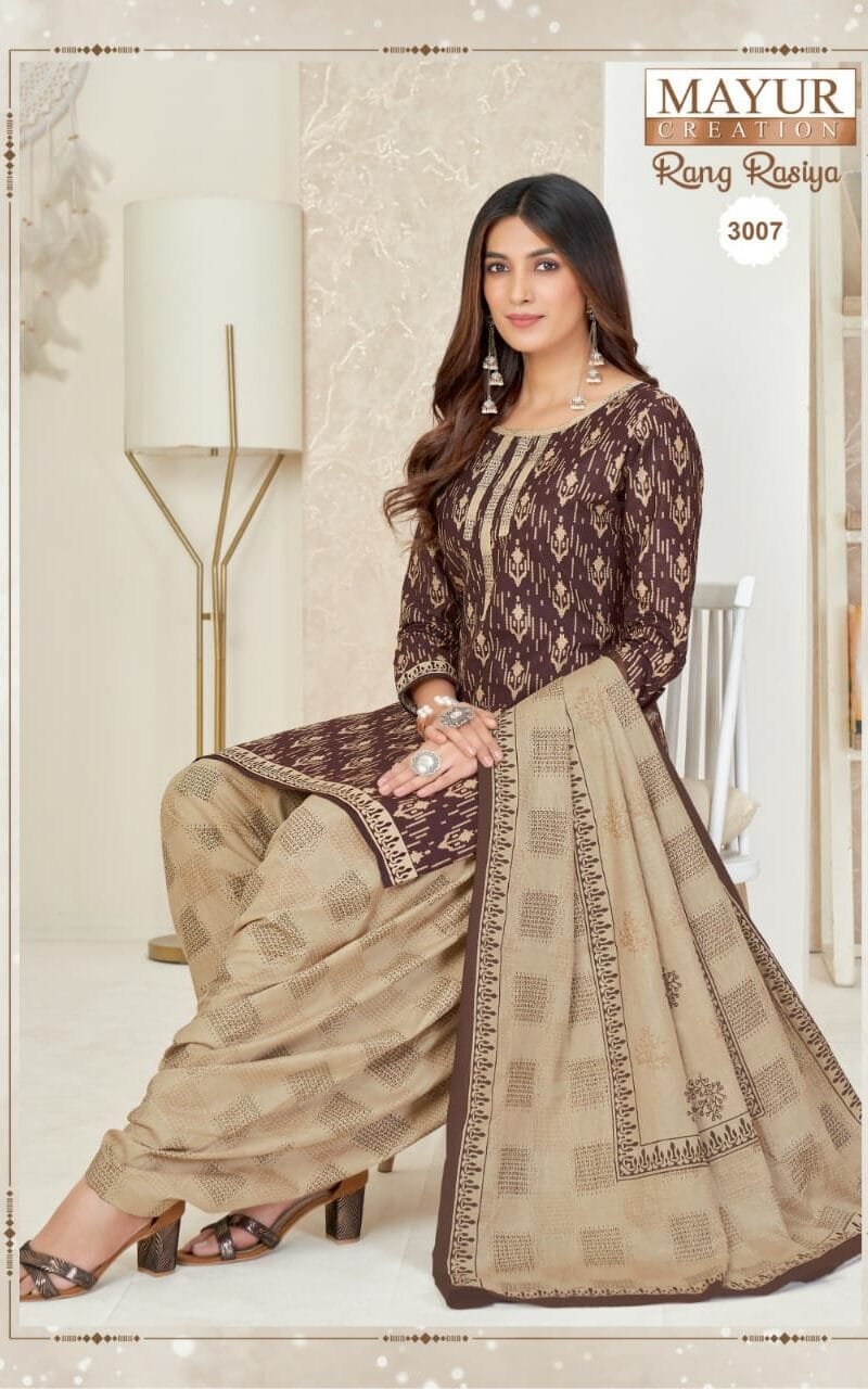 Mayur Rang Rasiya Vol 3 Wholesale Cotton Dress Material