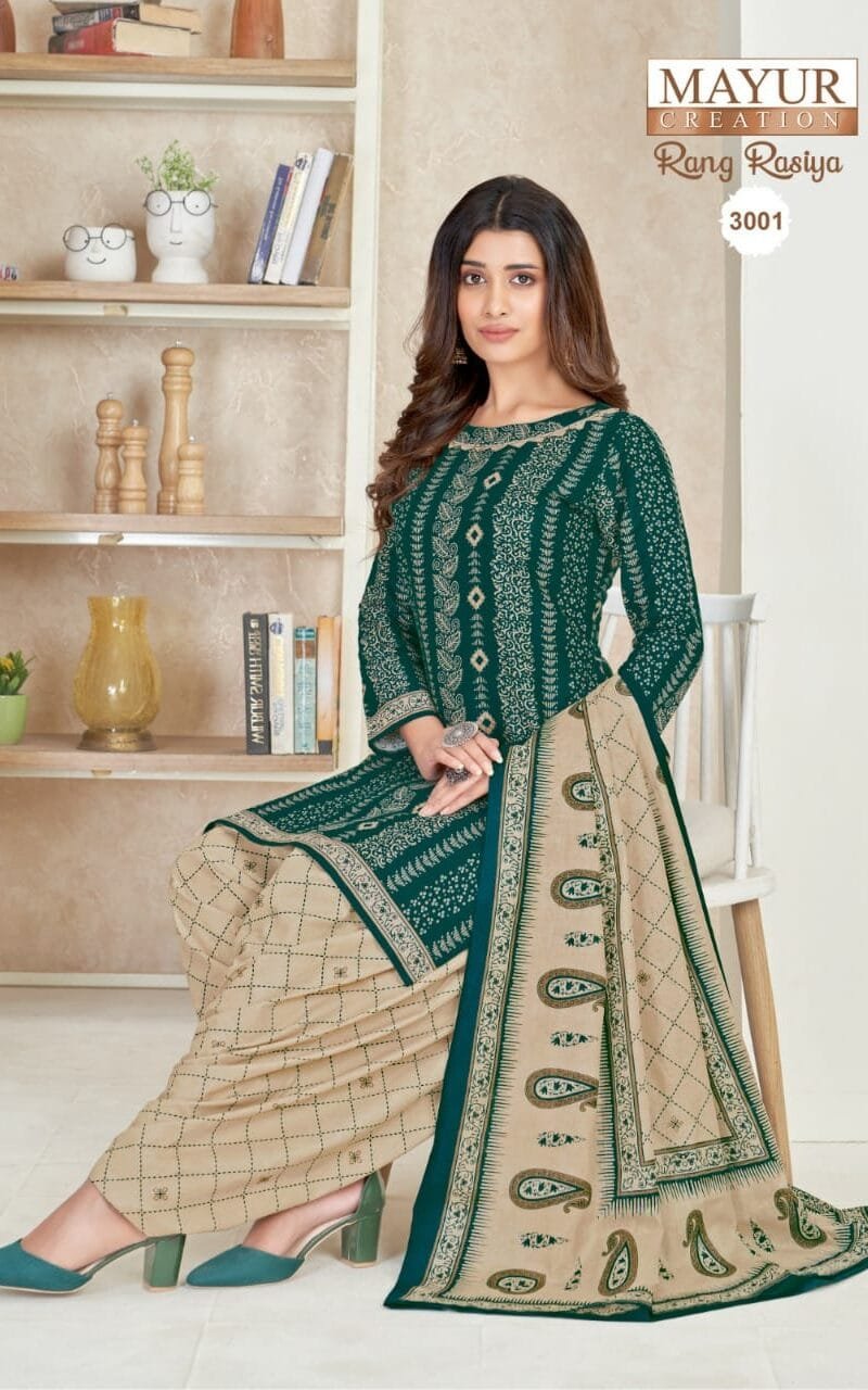 Mayur Rang Rasiya Vol 3 Wholesale Cotton Dress Material