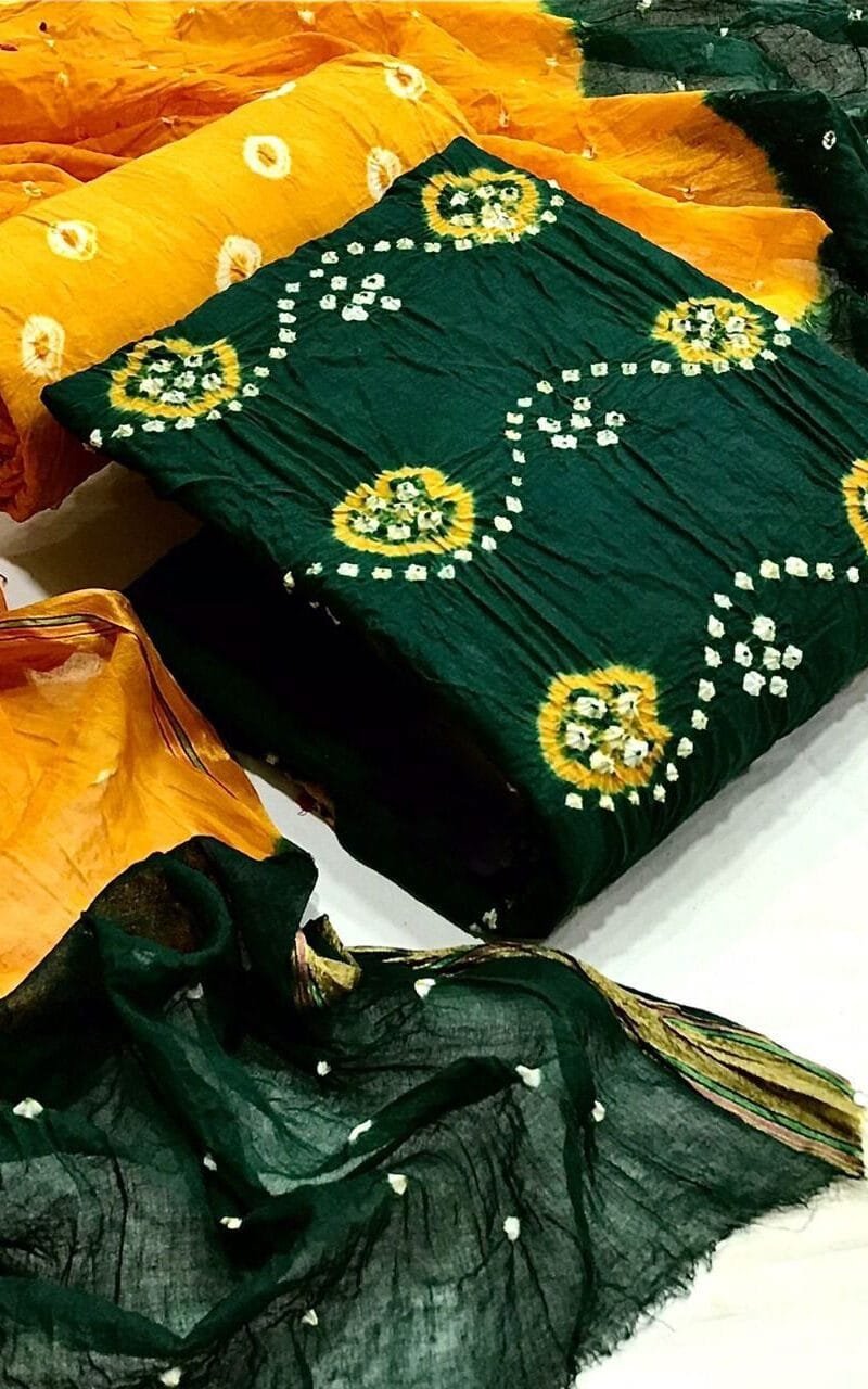 New Boutique Collection Bandhej Wholesale Cotton Dress Material