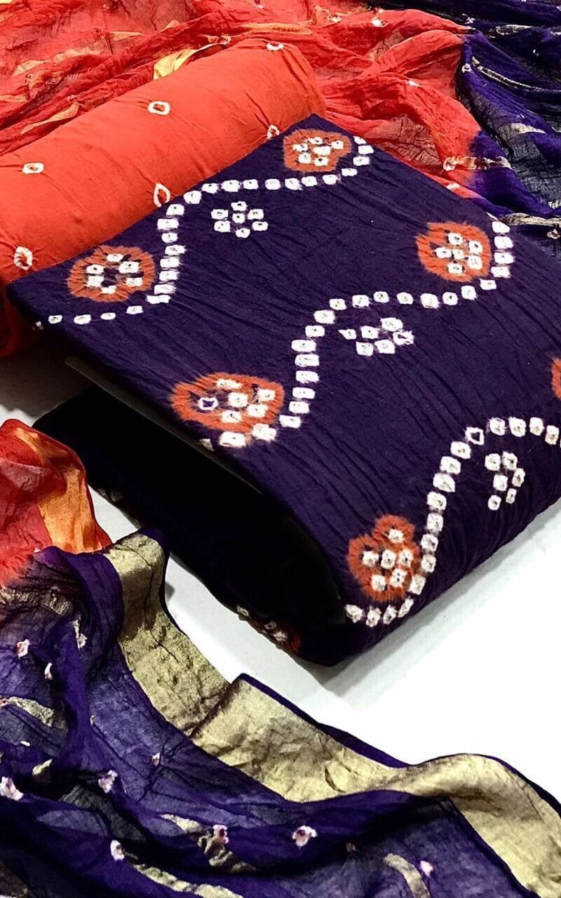 New Boutique Collection Bandhej Wholesale Cotton Dress Material