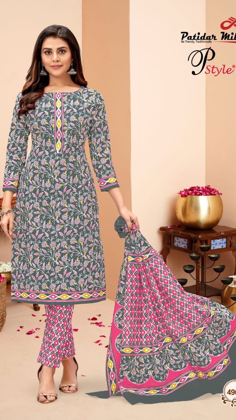 P Style Vol 49 Patidar Mills Wholesale Cotton Dress Material