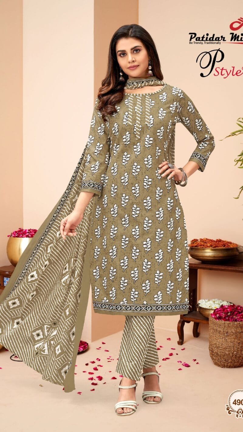P Style Vol 49 Patidar Mills Wholesale Cotton Dress Material