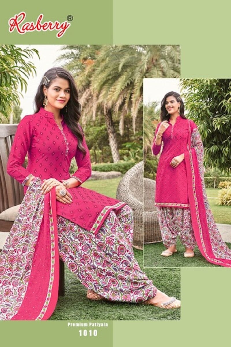 Premium Rasberry Patiyala Vol 1 Wholesale Cotton Dress Material