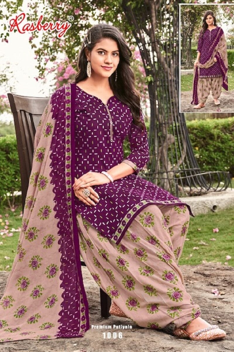 Premium Rasberry Patiyala Vol 1 Wholesale Cotton Dress Material