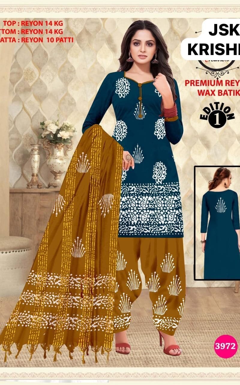 Premium Reyon Wax Batik Wholesale Dress Material