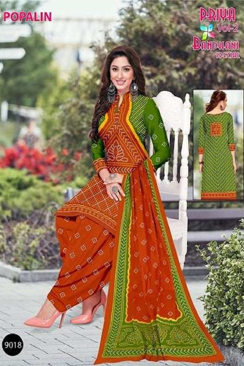 Priya Bandhani Special Popalin Vol 2 Wholesale Cotton Dress Material