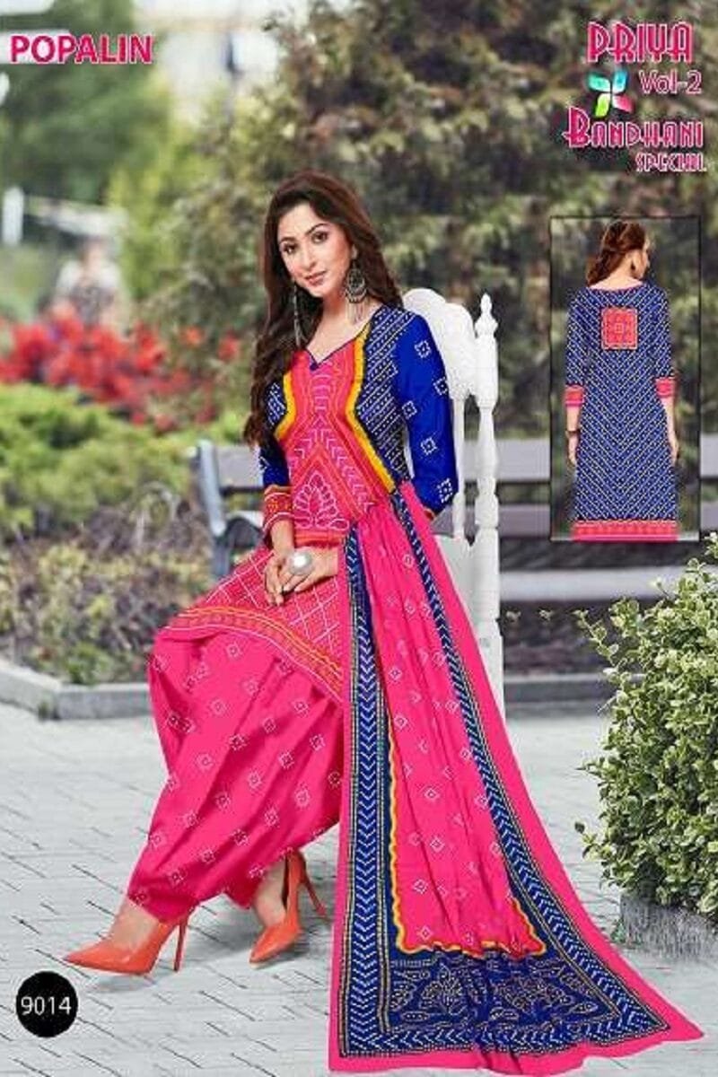 Priya Bandhani Special Popalin Vol 2 Wholesale Cotton Dress Material