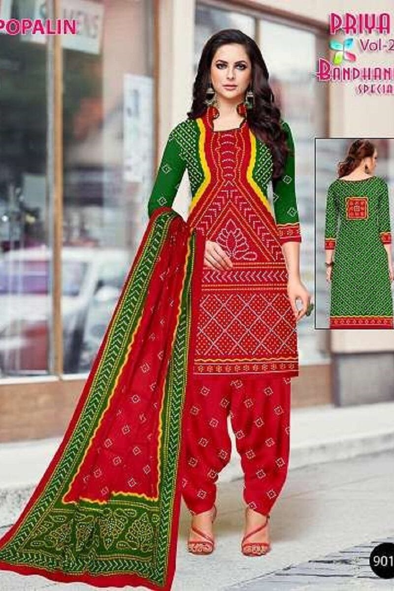Priya Bandhani Special Popalin Vol 2 Wholesale Cotton Dress Material