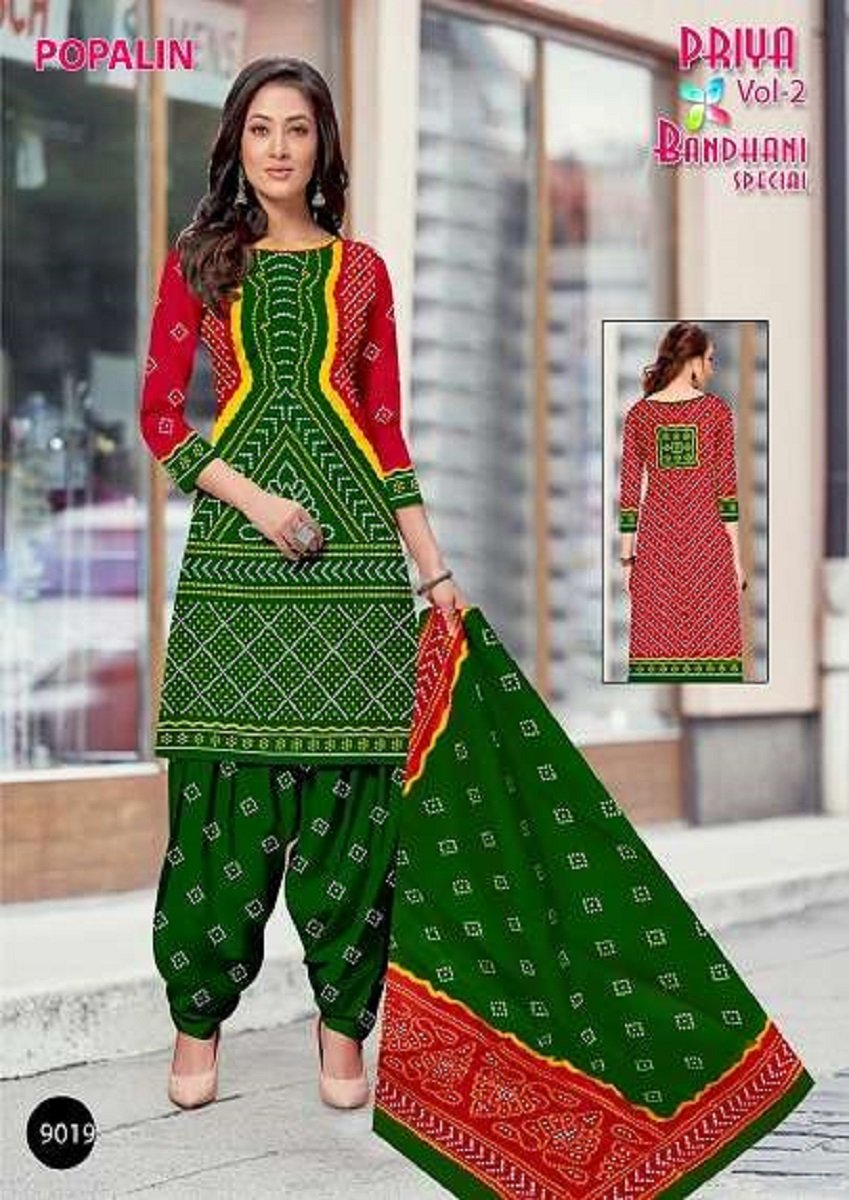 Cotton Bandhani Dress Material at Rs 500/piece | Surat | ID: 23323863162
