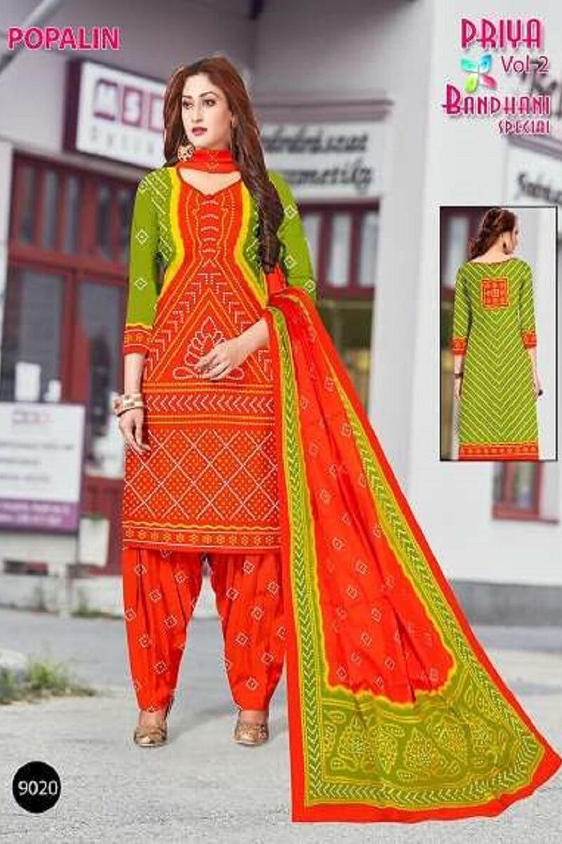 Priya Bandhani Special Popalin Vol 2 Wholesale Cotton Dress Material
