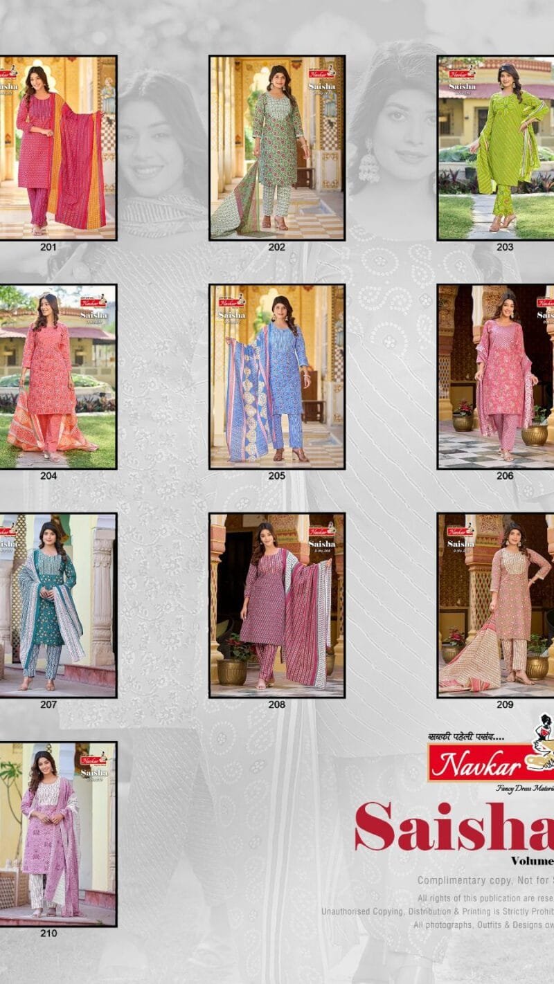 Saisha Vol 2 Navkar Readymade Catalogue with Embroidery Sequence Work