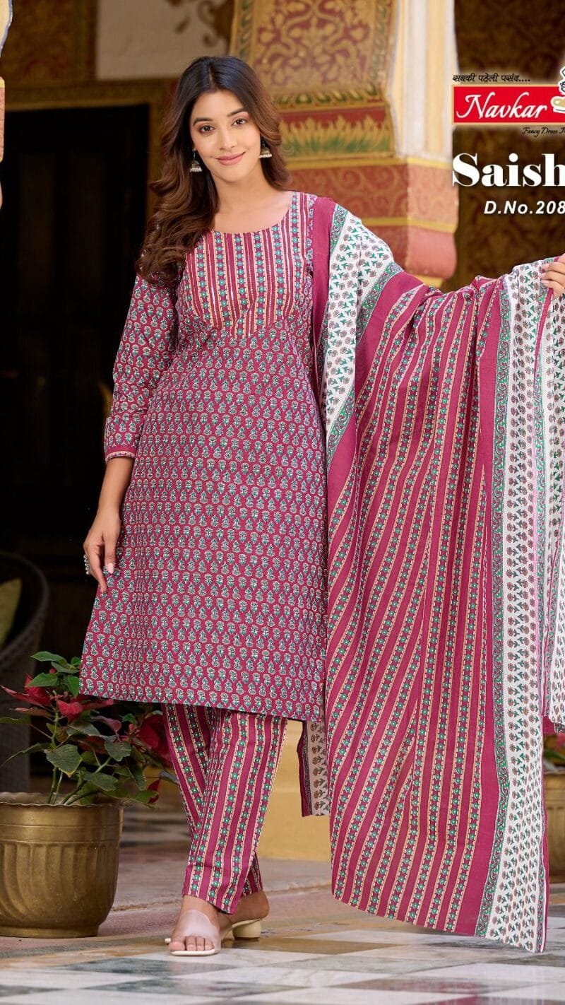 Saisha Vol 2 Navkar Readymade Catalogue with Embroidery Sequence Work