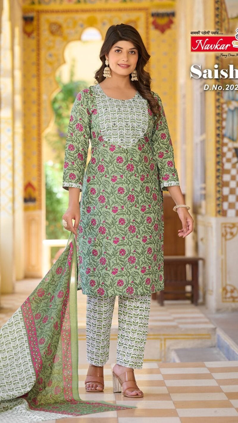 Saisha Vol 2 Navkar Readymade Catalogue with Embroidery Sequence Work