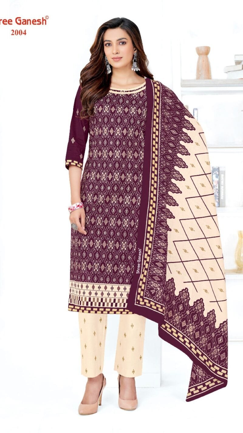 Samaiyra Vol 10 Shree Ganesh Wholesale Cotton Dress Material