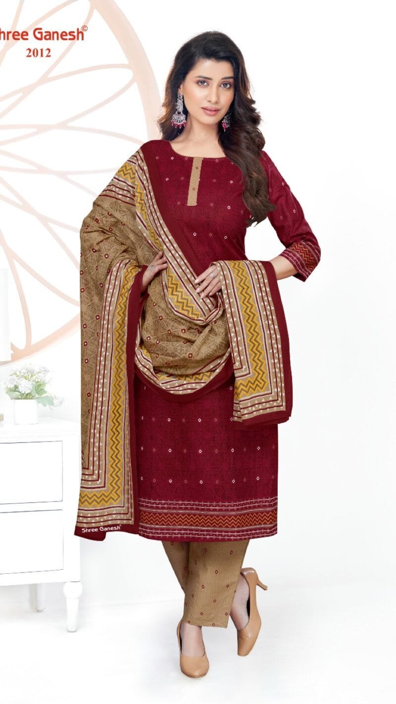 Samaiyra Vol 10 Shree Ganesh Wholesale Cotton Dress Material