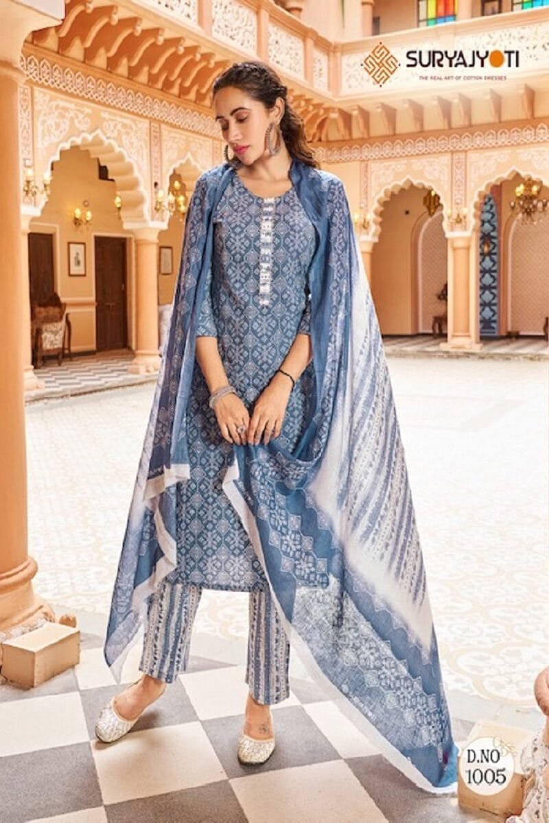 Suryajyoti Bandhani Lehariya Special Vol 3 Wholesale Cotton Dress Material