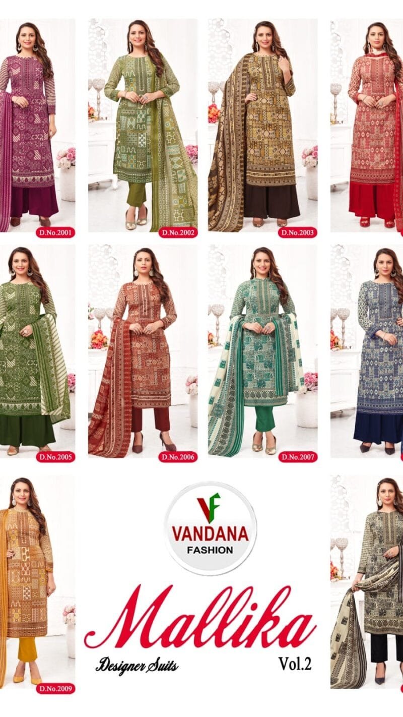 Vandana Mallika Vol 2 Wholesale Dress Material