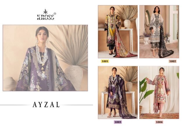 AYZEL KROSS Pure Cotton Print With Exclusive Patch Embroidery Pakistani Suits