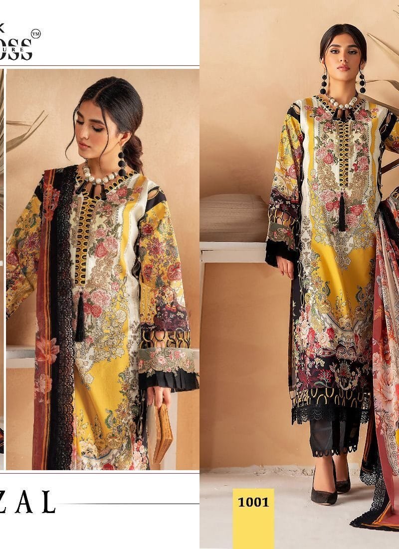 AYZEL KROSS Pure Cotton Print With Exclusive Patch Embroidery Pakistani Suits