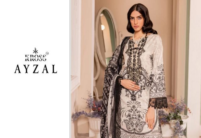 AYZEL KROSS Pure Cotton Print With Exclusive Patch Embroidery Pakistani Suits