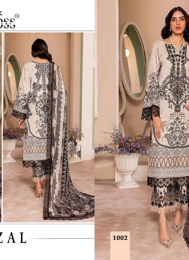AYZEL KROSS Pure Cotton Print With Exclusive Patch Embroidery Pakistani Suits