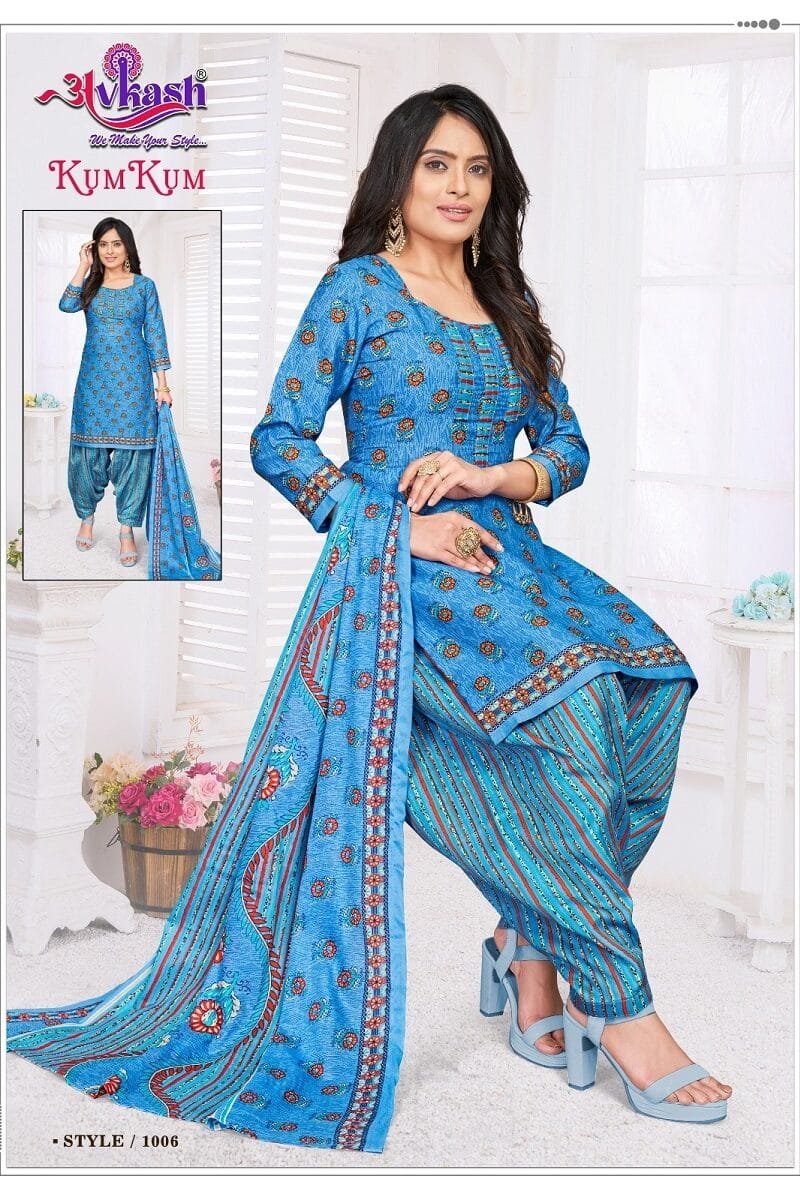 Avkash Kumkum Patiyala Vol1 Readymade with Lining