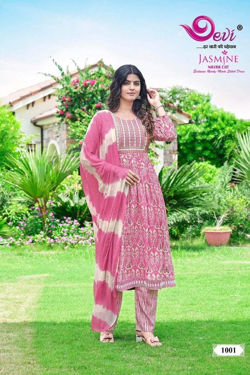 Devi Jasmine Naira Cut Kurti Pant with Dupatta