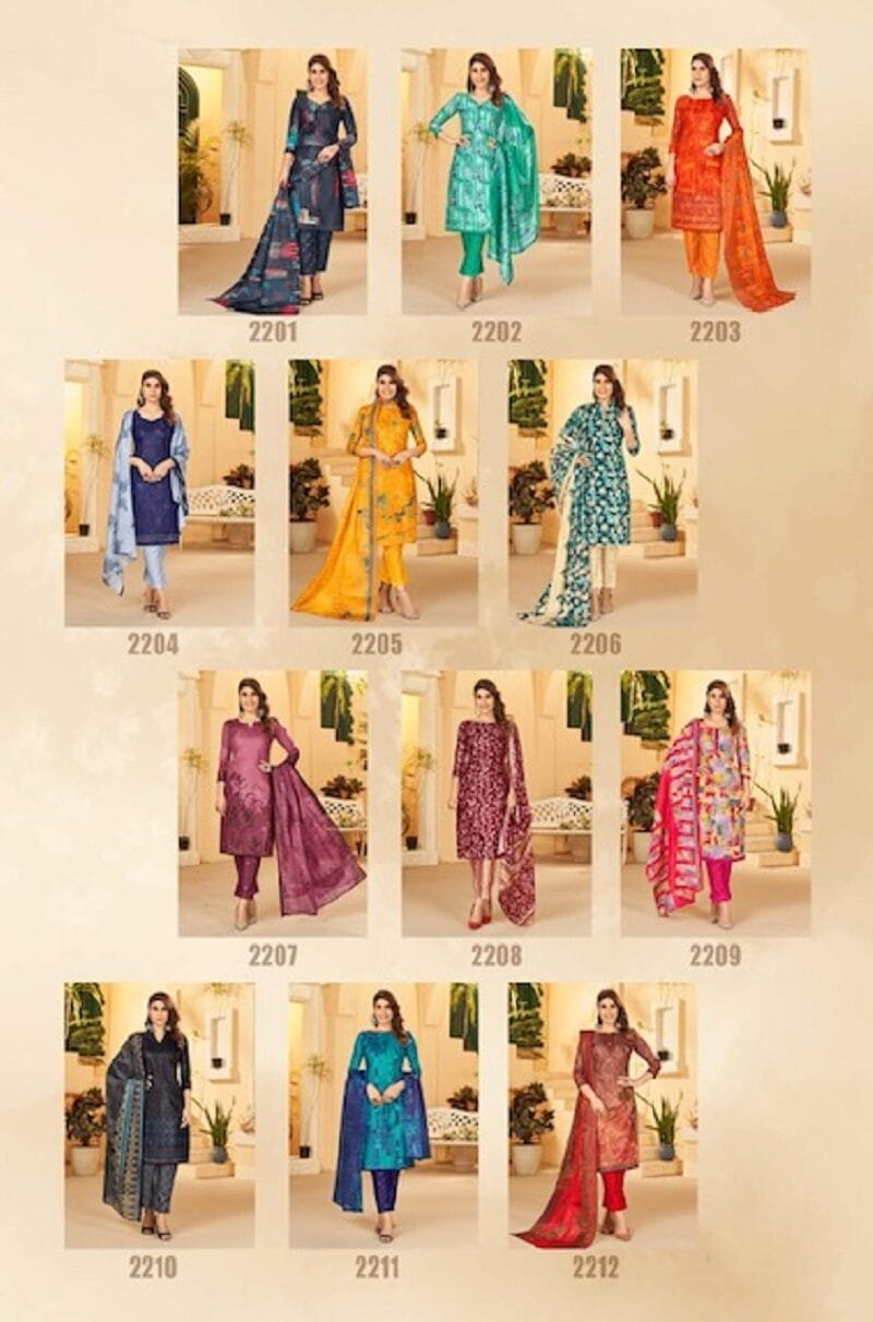 Sc 3 Star Vol 22 Wholesale Cotton Dress Material