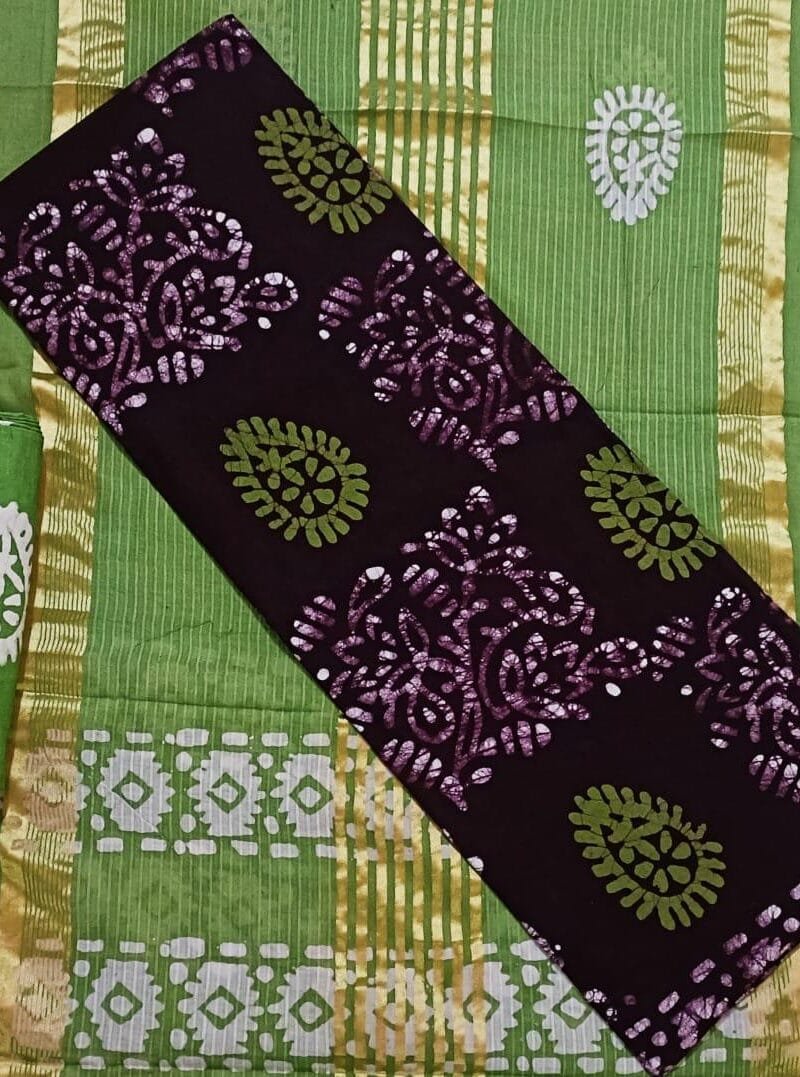 JJ Popllin Wax Batik Suits Dress Material