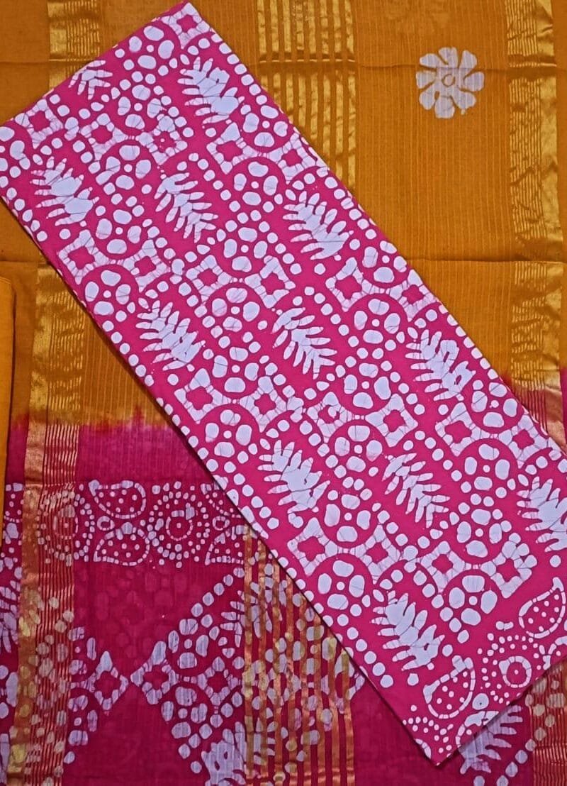 JJ Popllin Wax Batik Suits Dress Material