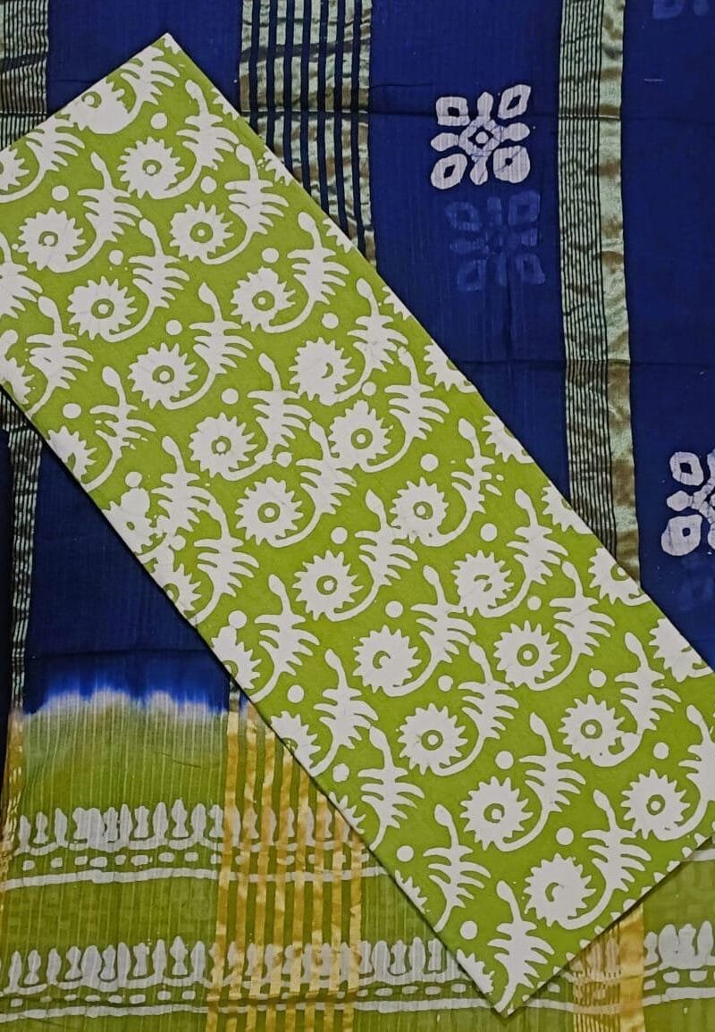 JJ Popllin Wax Batik Suits Dress Material