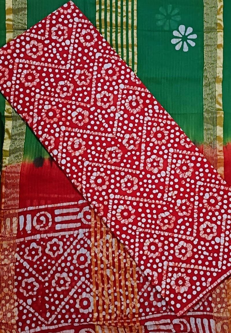 JJ Popllin Wax Batik Suits Dress Material