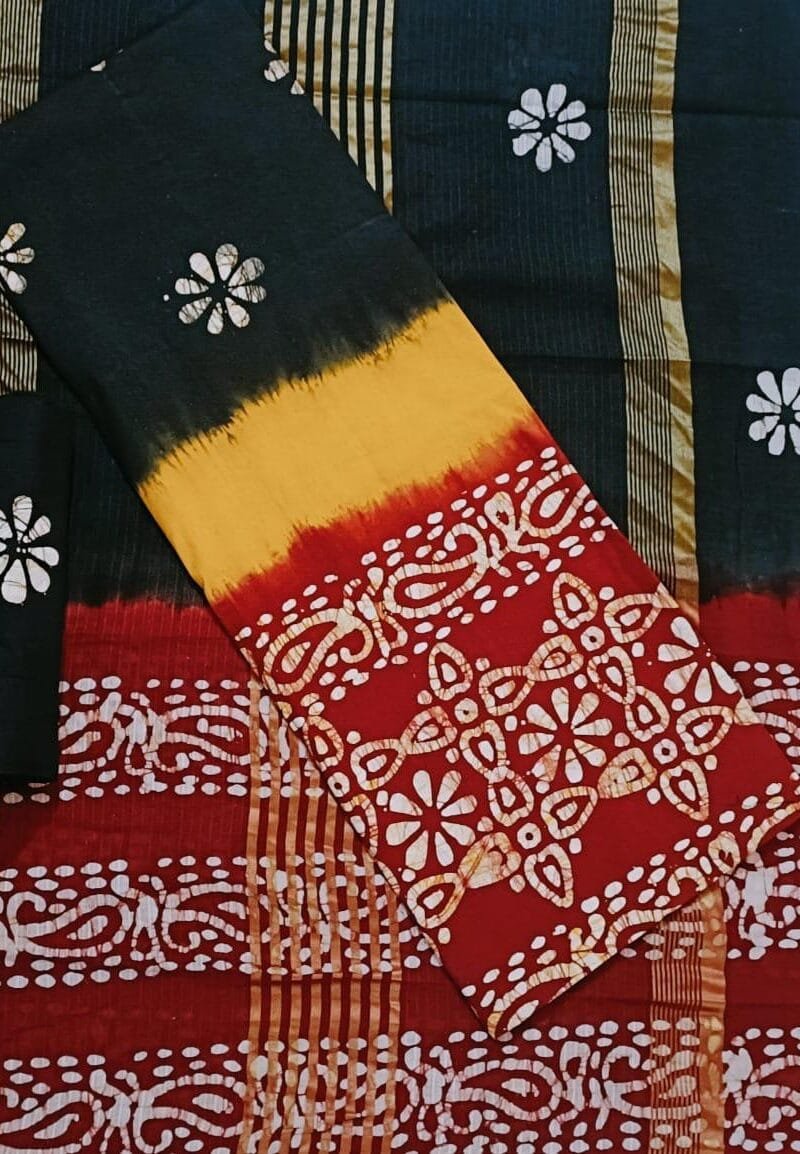 JJ Popllin Wax Batik Suits Dress Material
