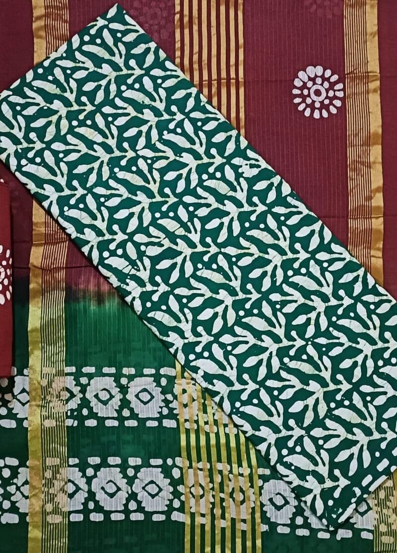 JJ Popllin Wax Batik Suits Dress Material