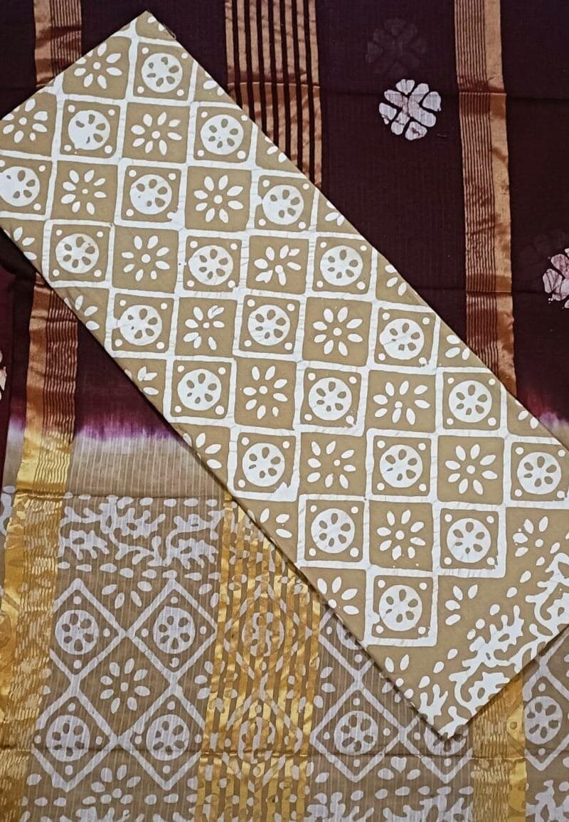 JJ Popllin Wax Batik Suits Dress Material