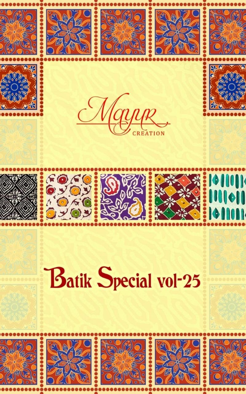 Mayur Batik Special Vol 25 Wholesale Cotton Dress Material