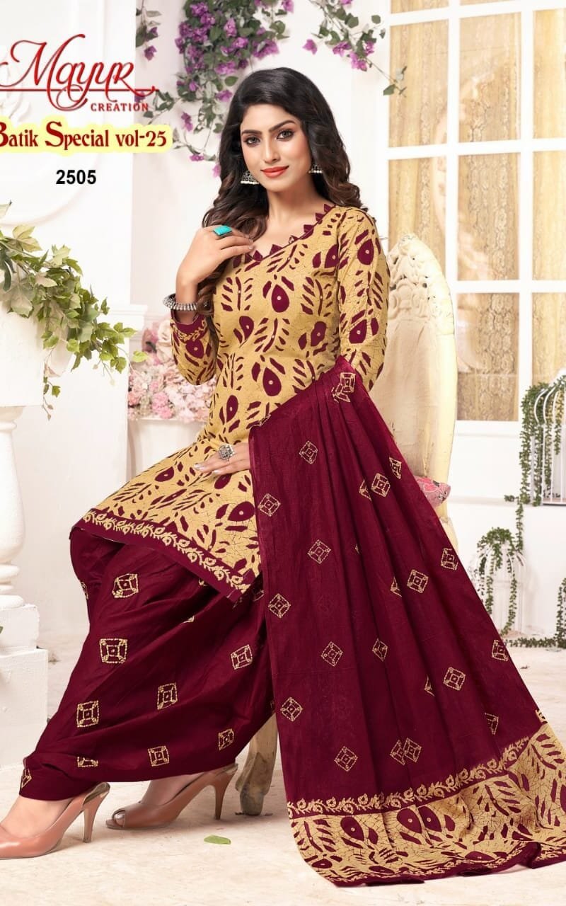 Mayur Batik Special Vol 25 Wholesale Cotton Dress Material