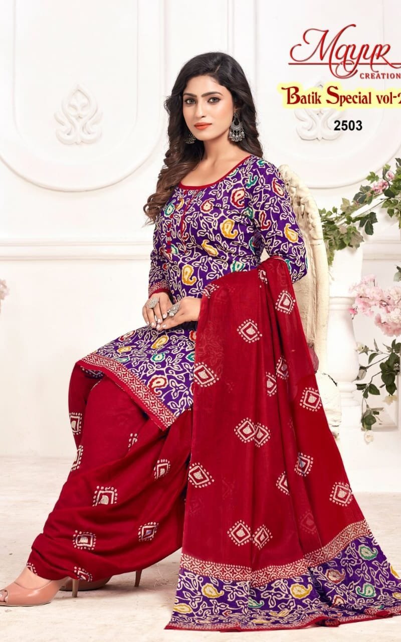 Mayur Batik Special Vol 25 Wholesale Cotton Dress Material