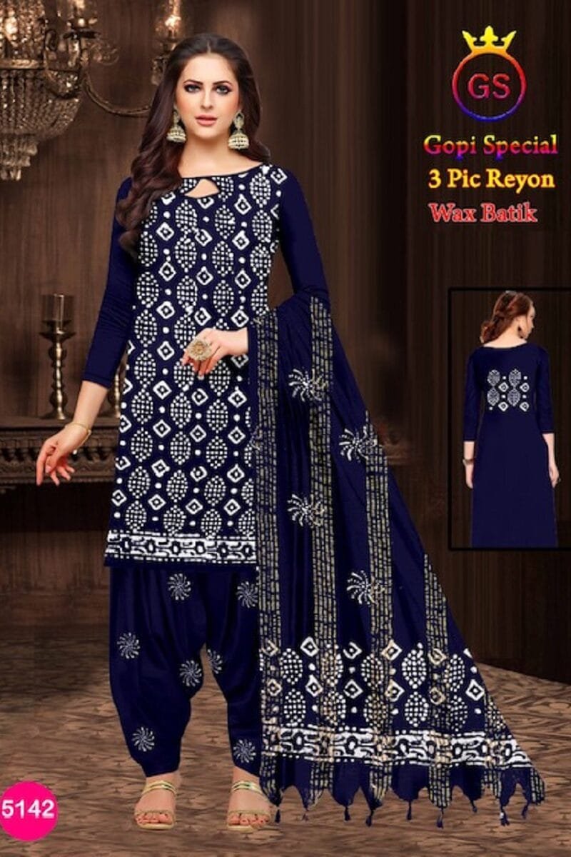 Rayon Gopi Wax Batik Wholesale Cotton Dress Material