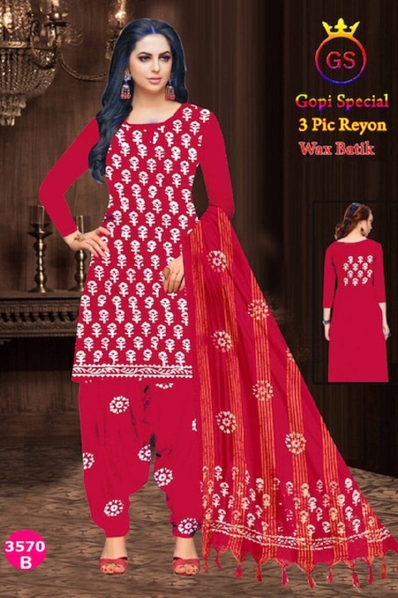 Rayon Gopi Wax Batik Wholesale Cotton Dress Material