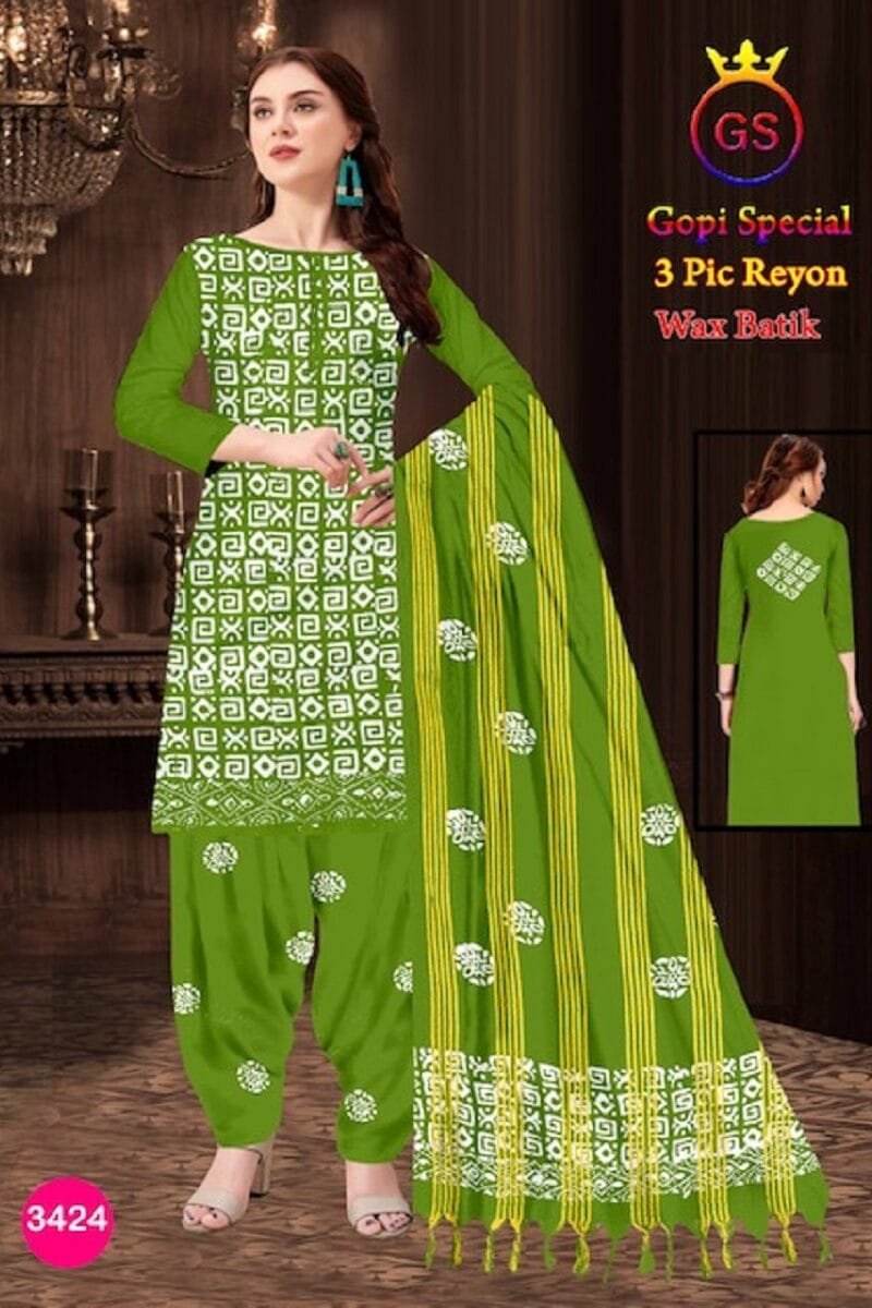 Rayon Gopi Wax Batik Wholesale Cotton Dress Material