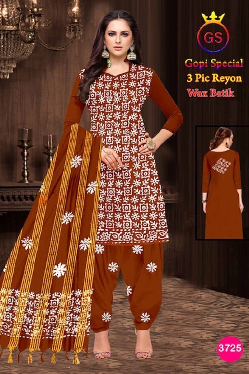 Rayon Gopi Wax Batik Wholesale Cotton Dress Material