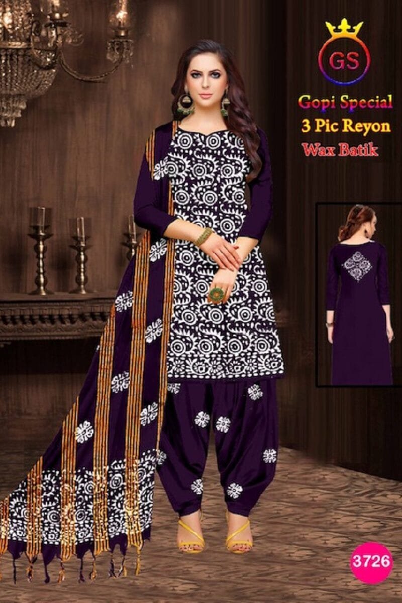 Rayon Gopi Wax Batik Wholesale Cotton Dress Material