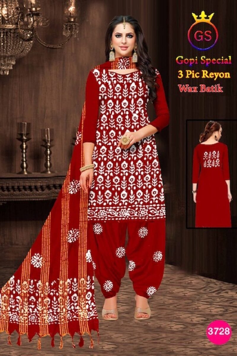 Rayon Gopi Wax Batik Wholesale Cotton Dress Material