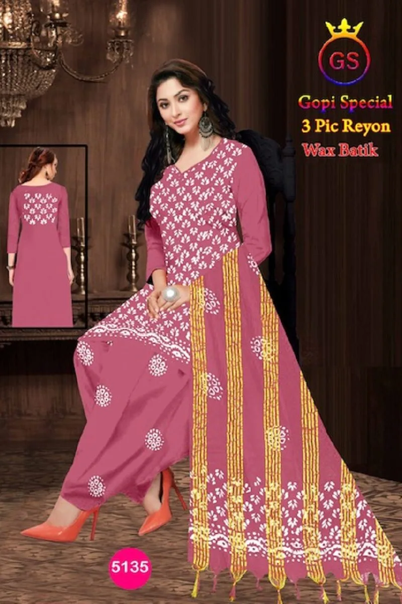 Rayon Gopi Wax Batik Wholesale Cotton Dress Material