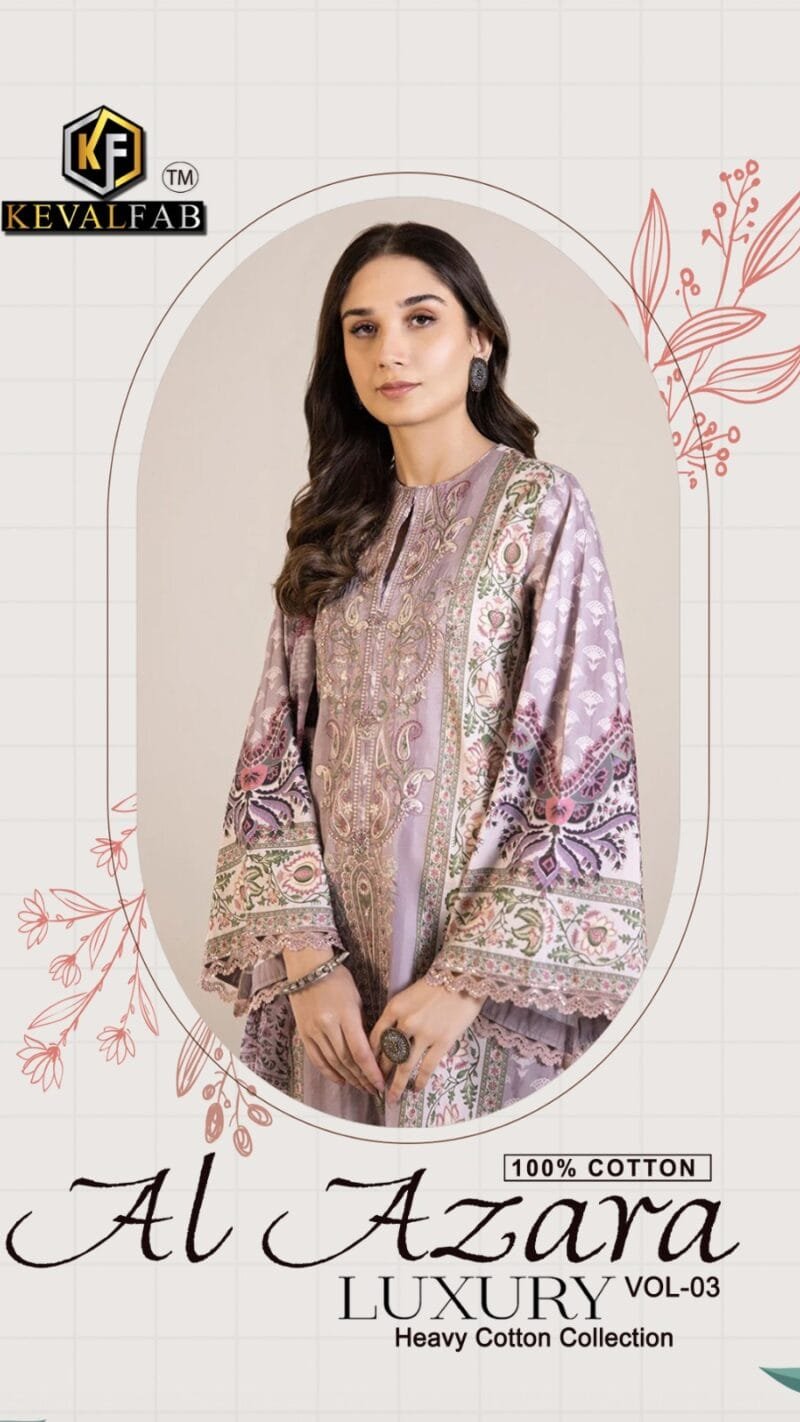 Al Azara Vol 3 Keval Fab Wholesale Cotton Dress Material